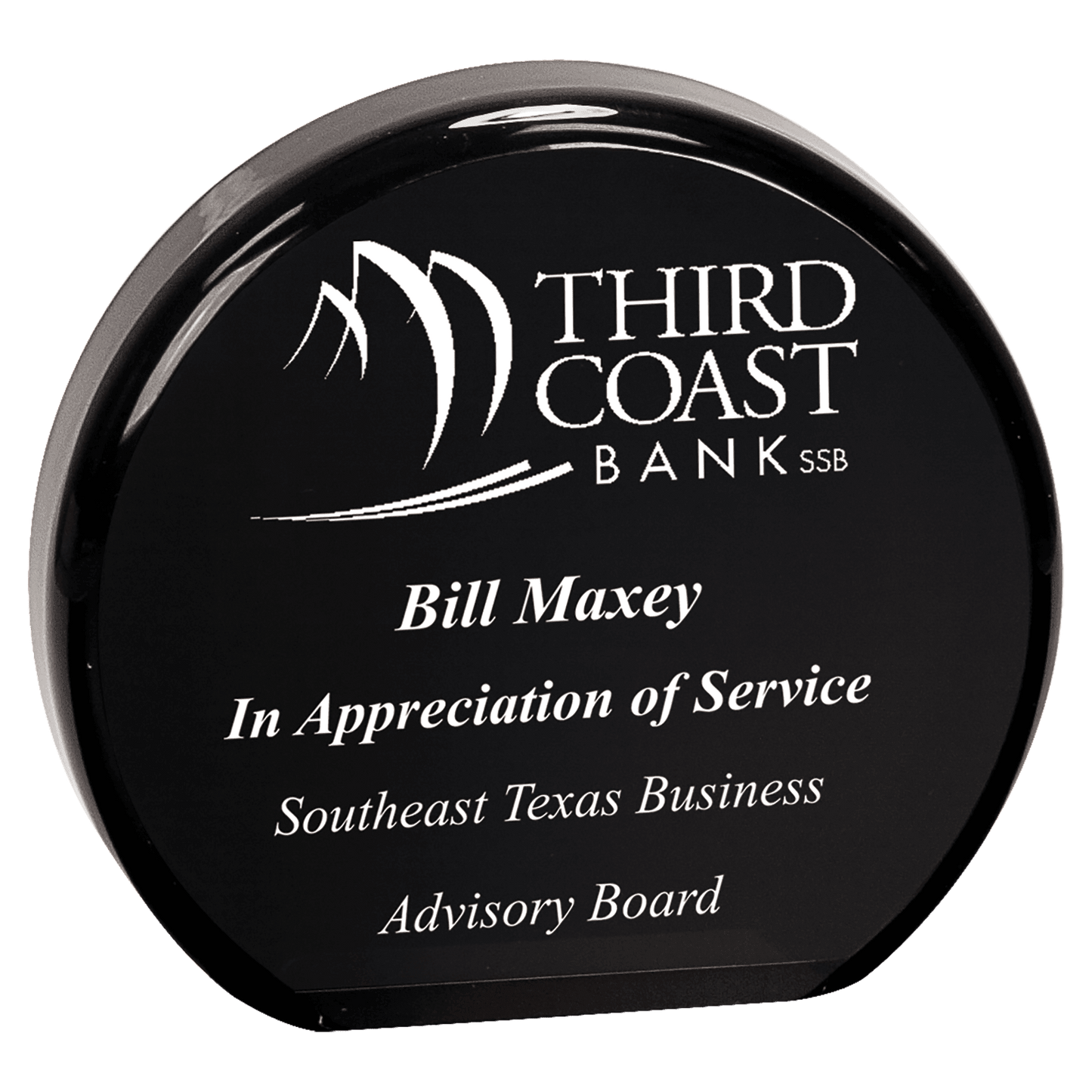 Circle Acrylic Award - Black - Awards & More #