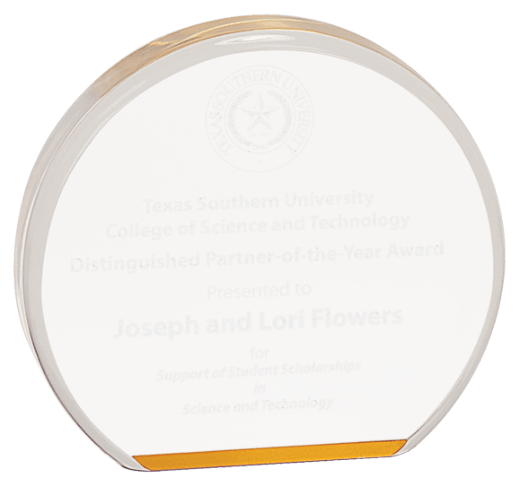 Circle Acrylic Award - Gold - Awards & More #