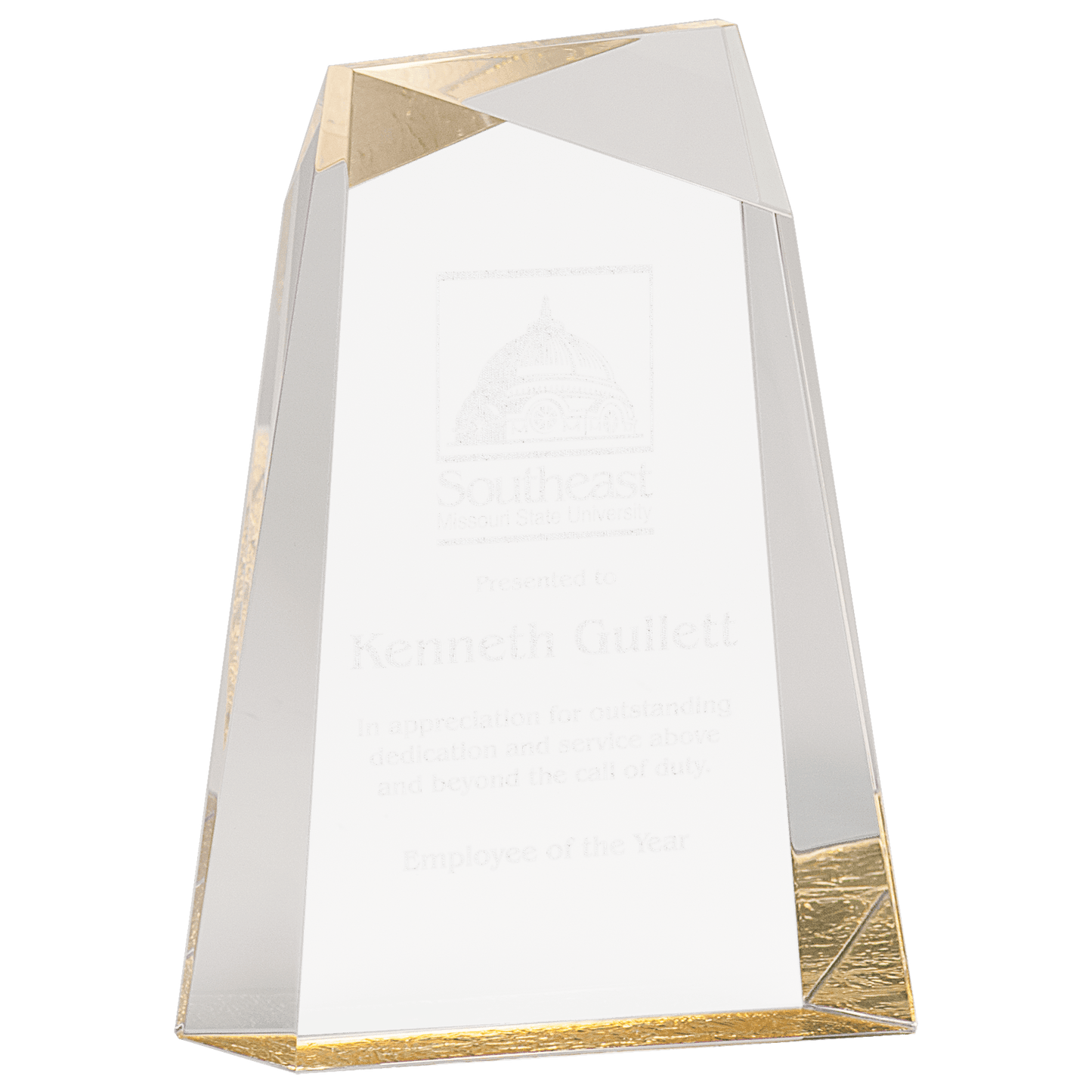 Facet Wedge Acrylic - Gold - Awards & More #