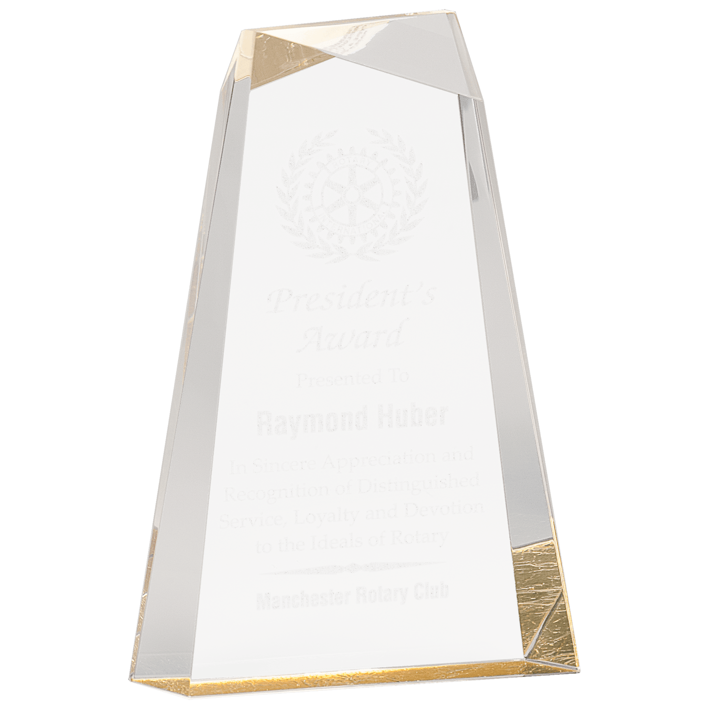 Facet Wedge Acrylic - Gold - Awards & More #