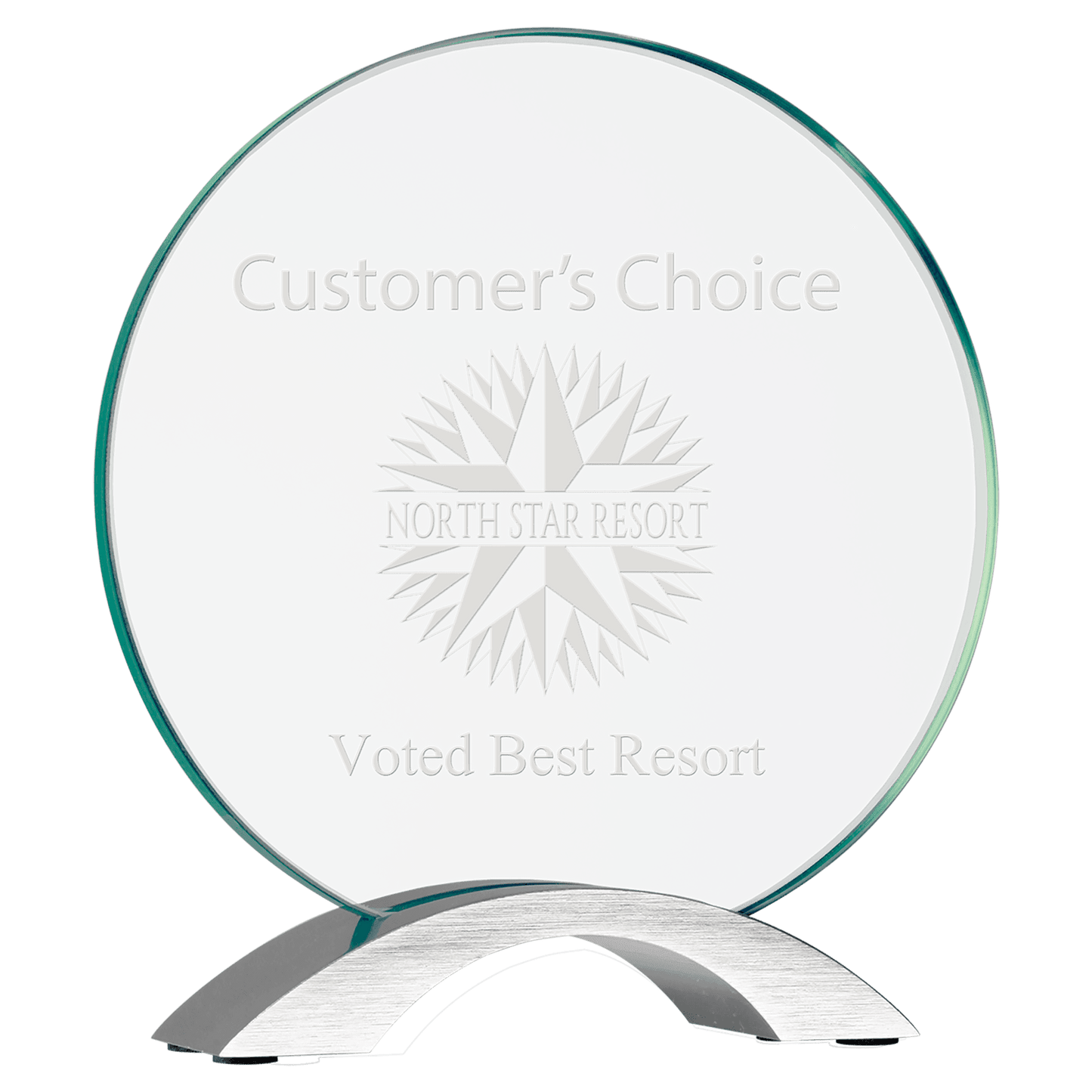 Round Diamond Cosmic Glass with Base - Silver - Awards & More #