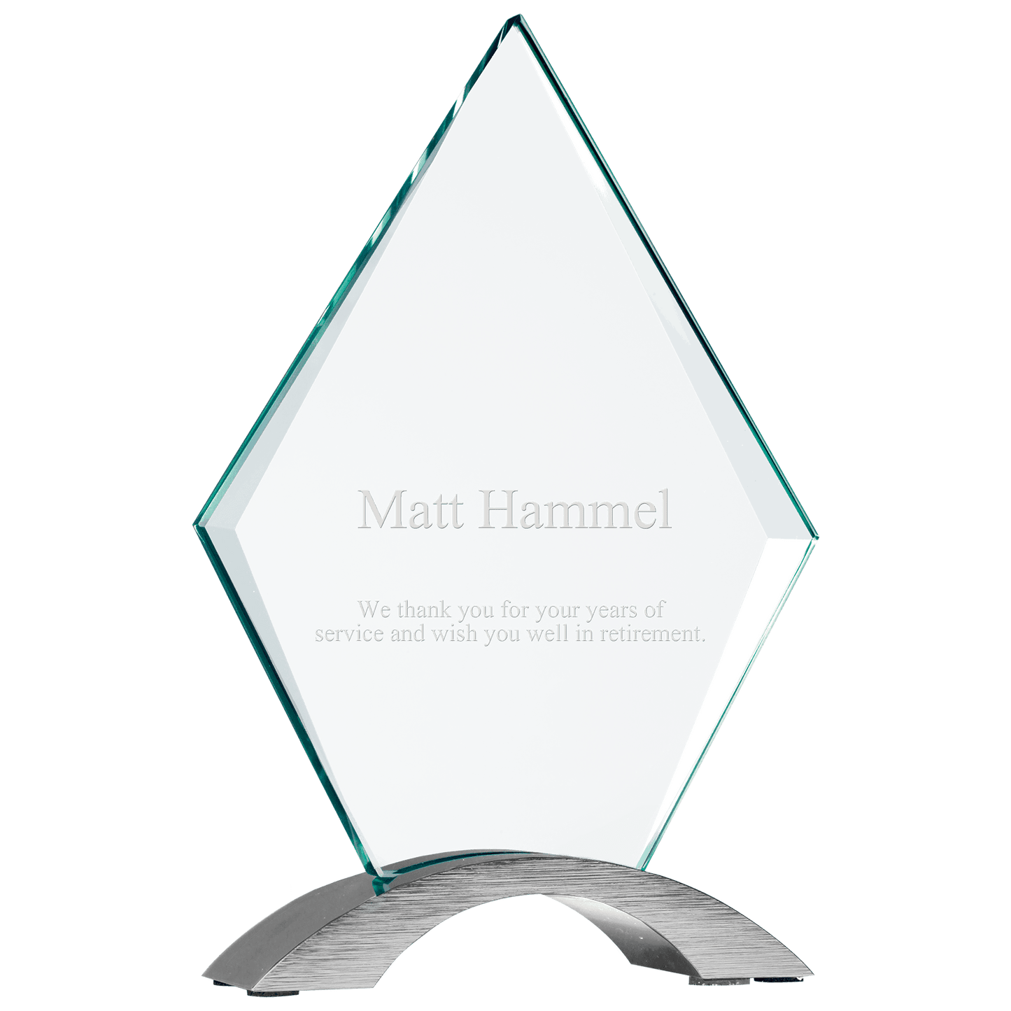 Diamond Cosmic Glass with Base - Silver - Awards & More #