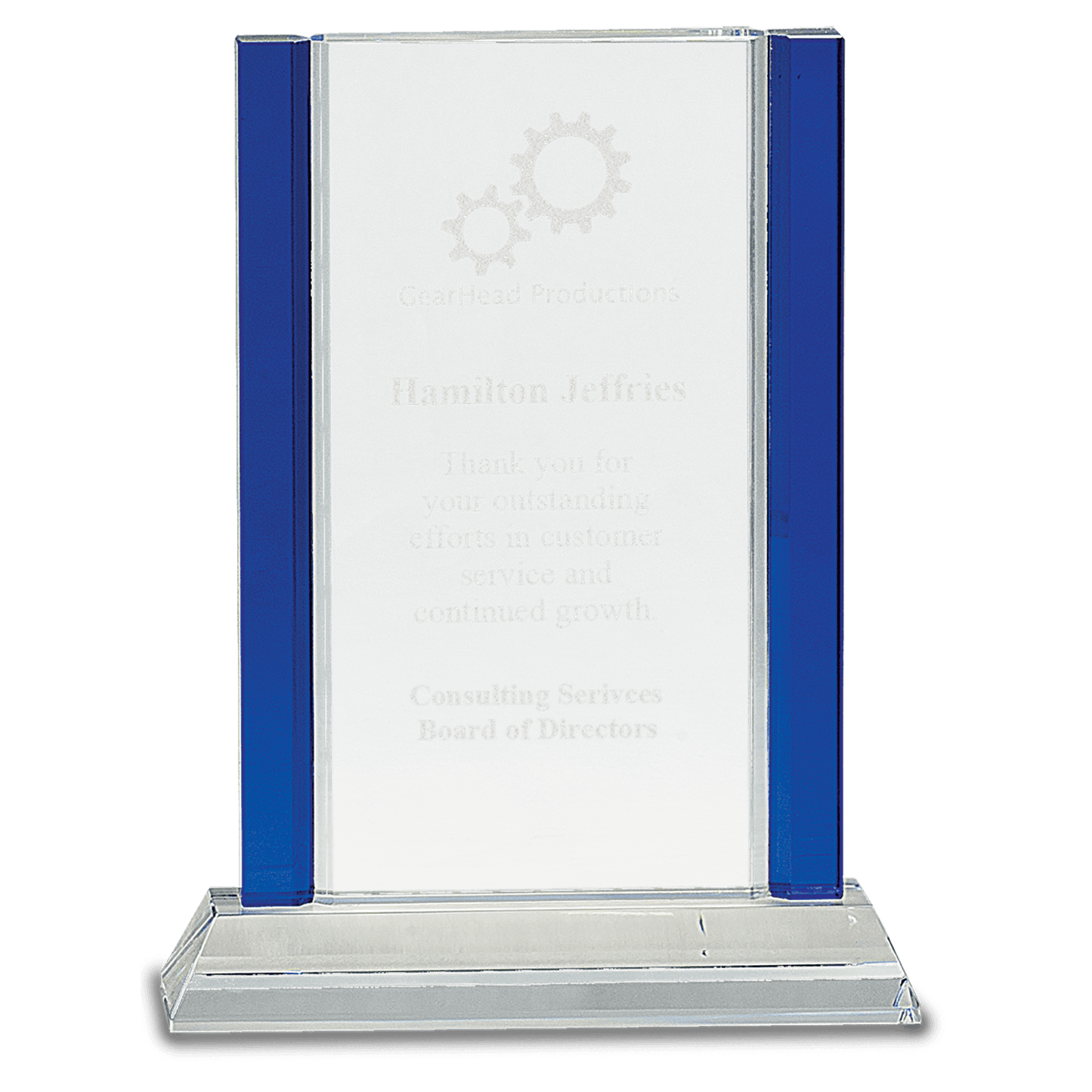 2-Edge Crystal on Clear Base - Awards & More #