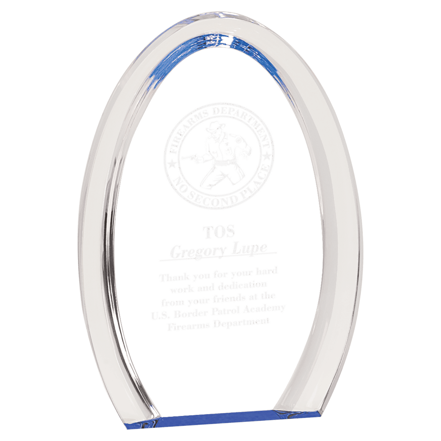 Oval Halo Acrylic - Blue - Awards & More #