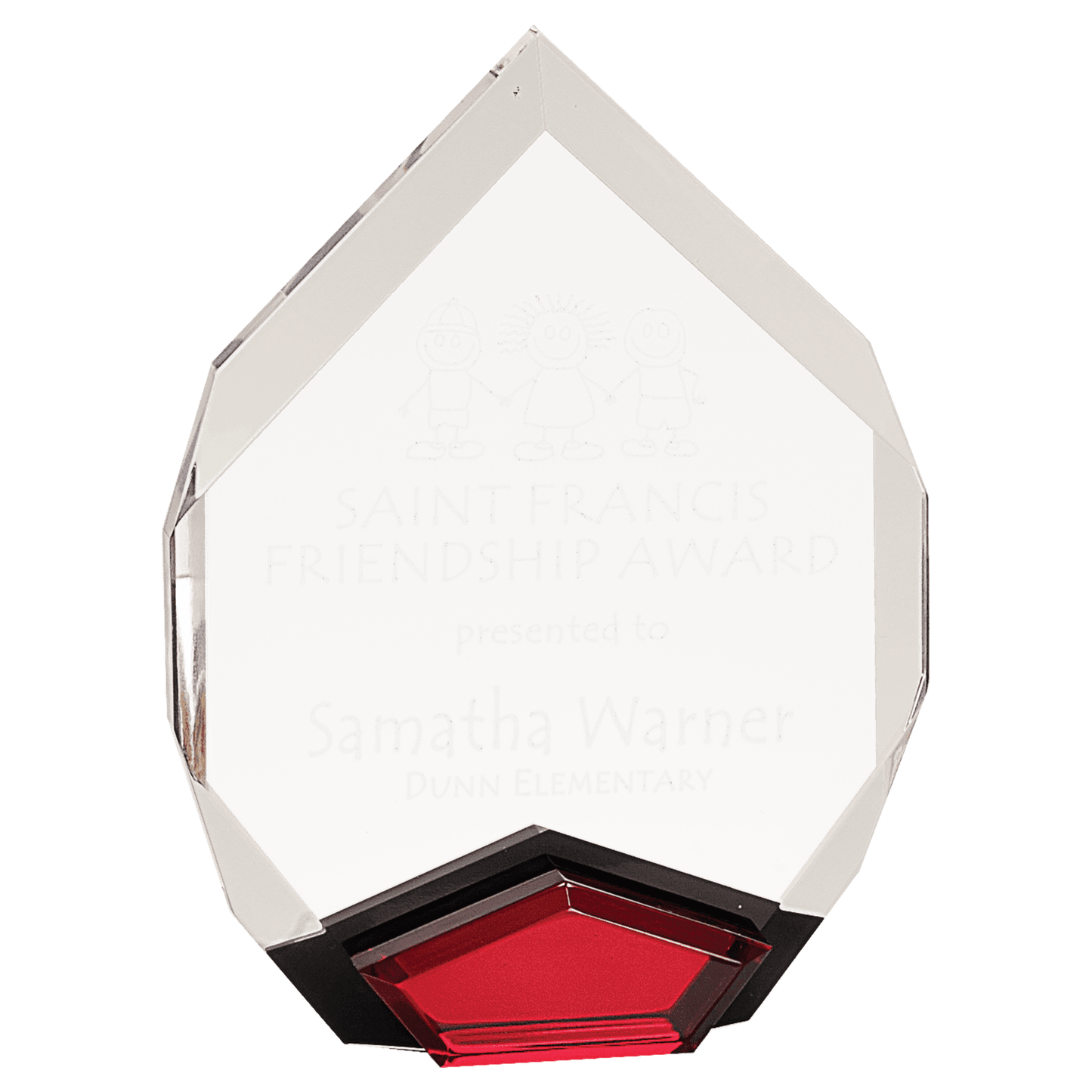 Ruby Red Marquis Acrylic Award