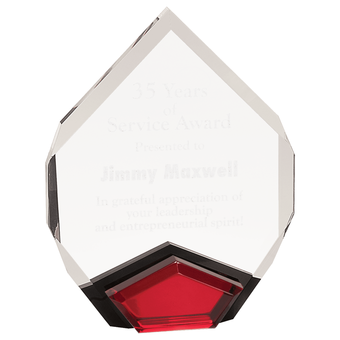 Ruby Red Marquis Acrylic Award