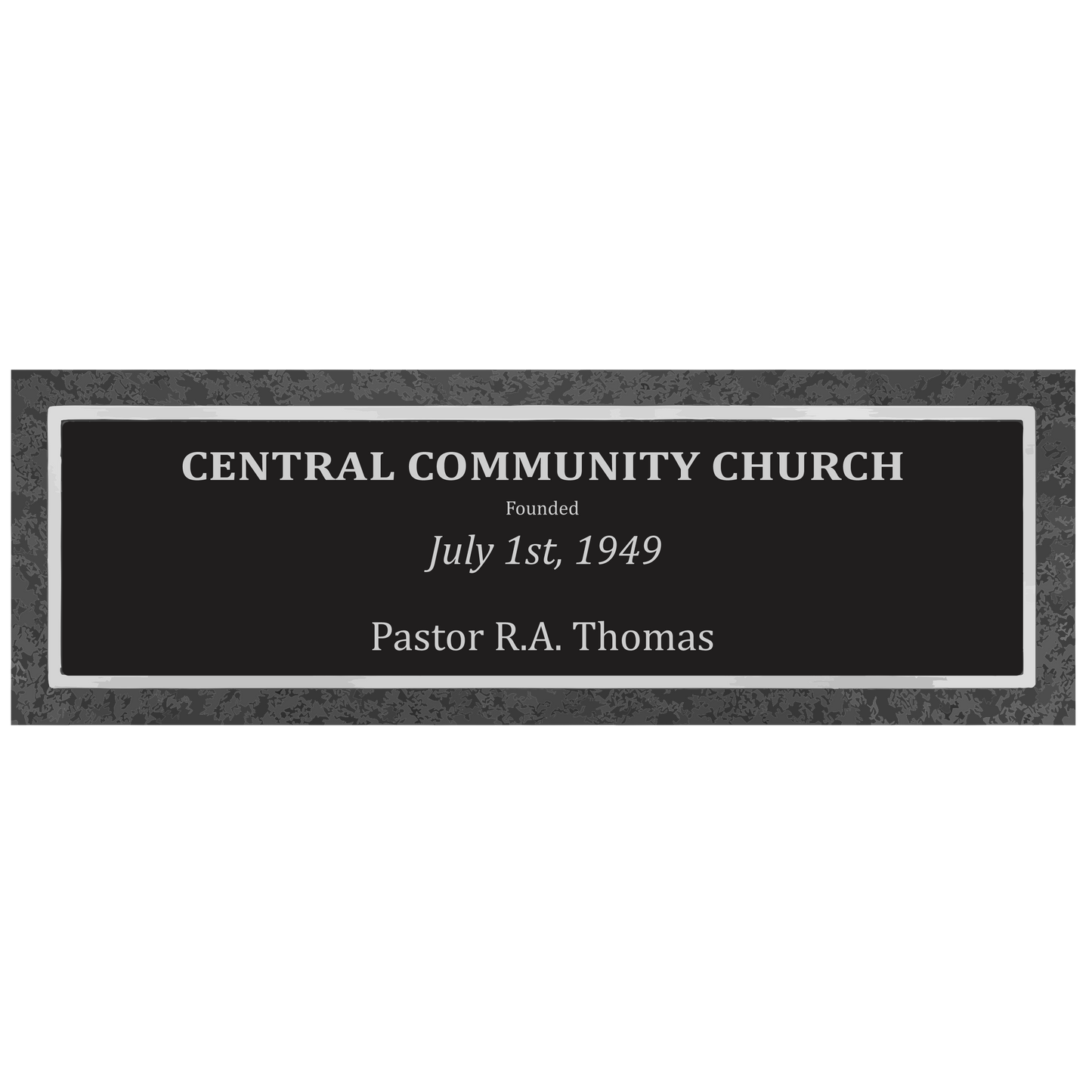 Silver/Black 9" x 3" Aluminum Outdoor Plaque Sign - Awards & More #