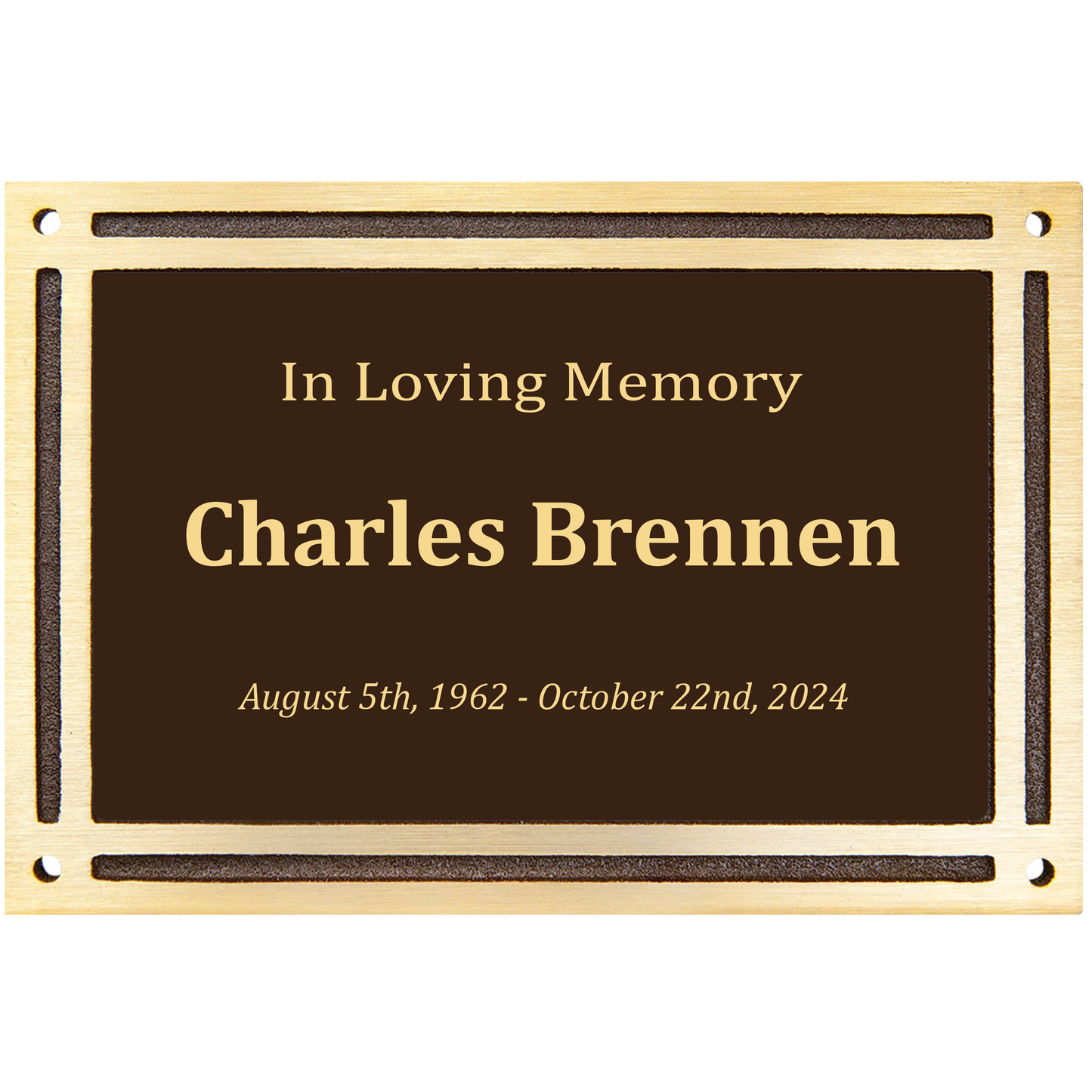 Gold/Brown Large Aluminum Outdoor Plaque Sign - Awards & More #