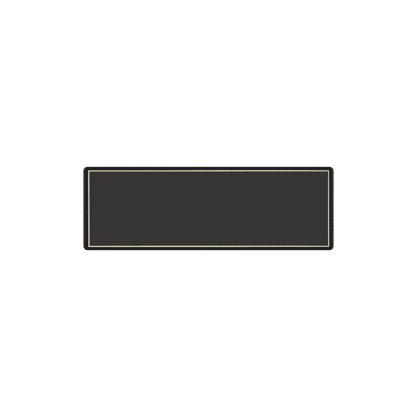 Black Plate with Gold and Black Border
