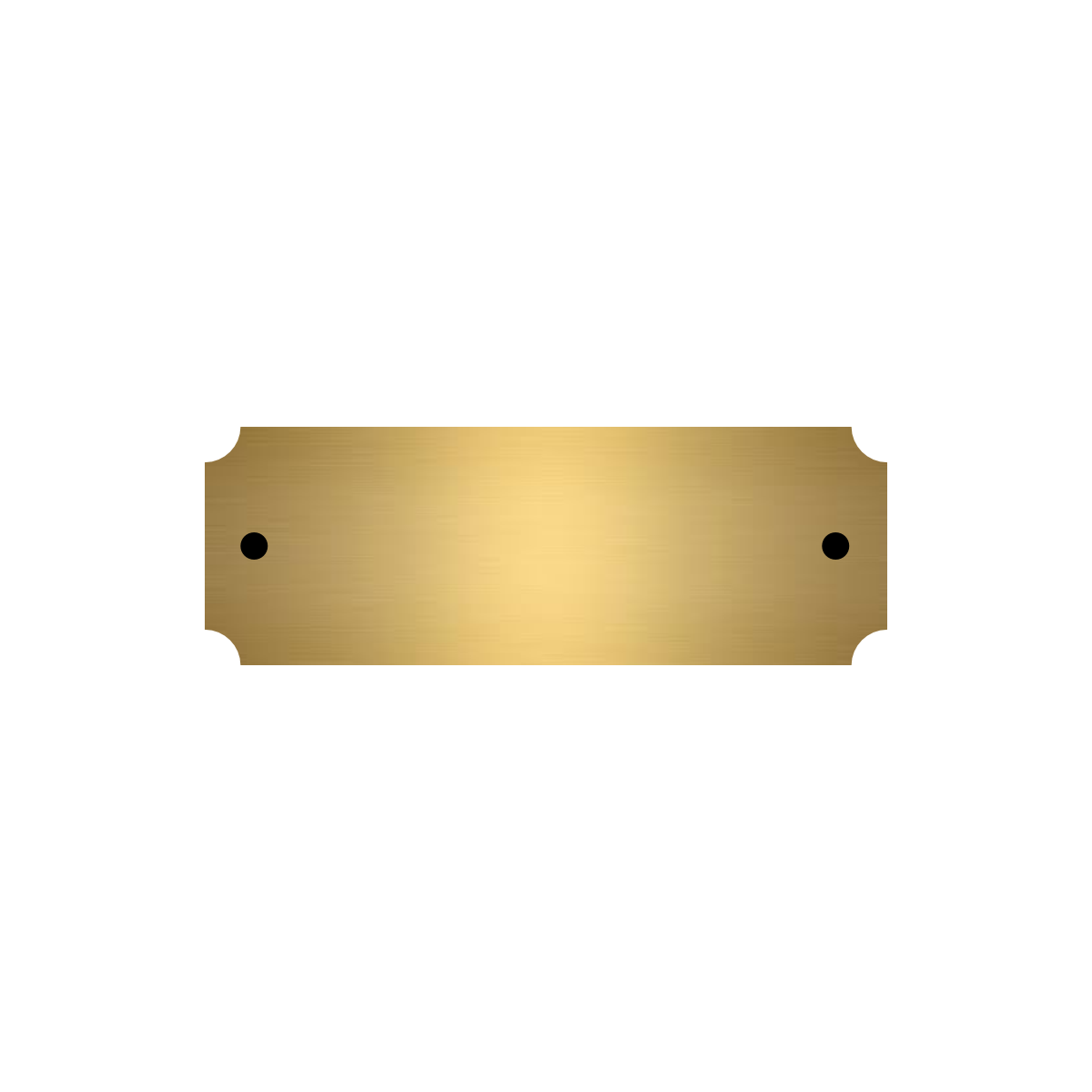Satin Gold Brass Plate with Corner Notches - Awards & More #