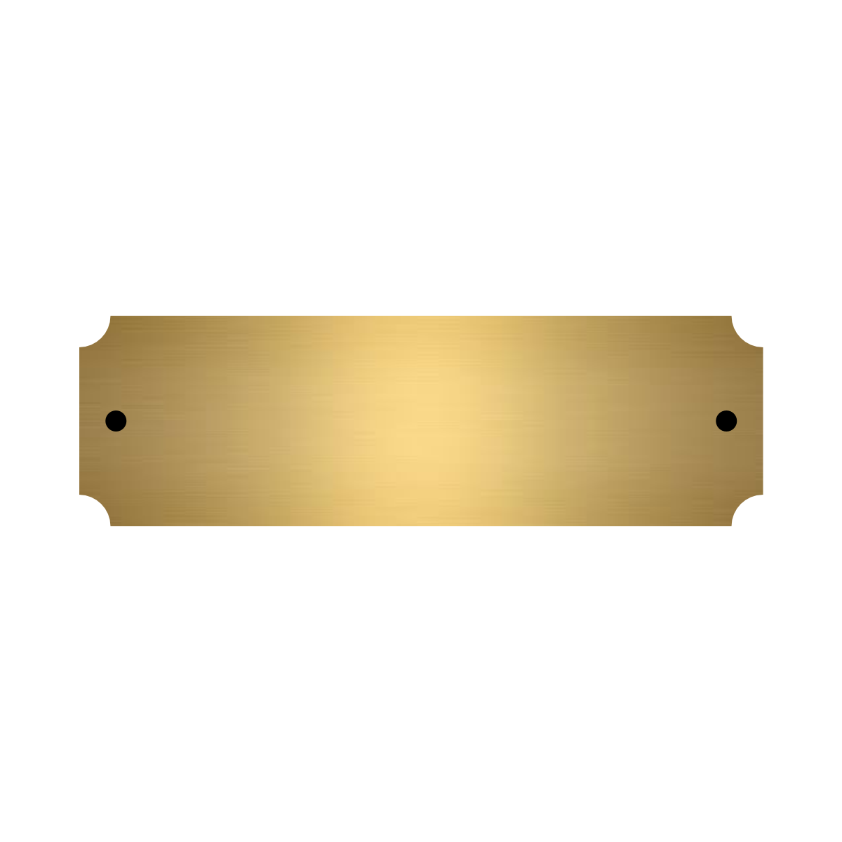 Satin Gold Brass Plate with Corner Notches - Awards & More #