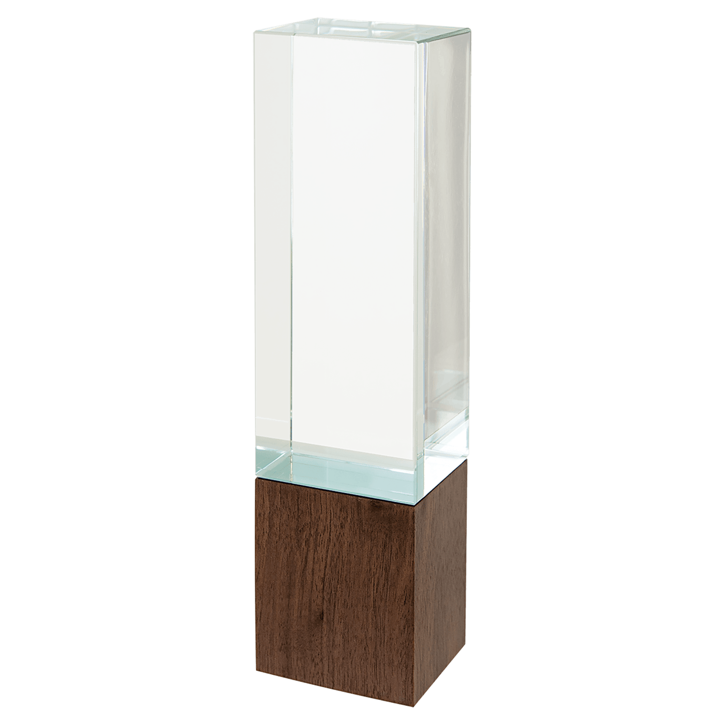 Rectangle Sierra Glass with Walnut Base - Awards & More #