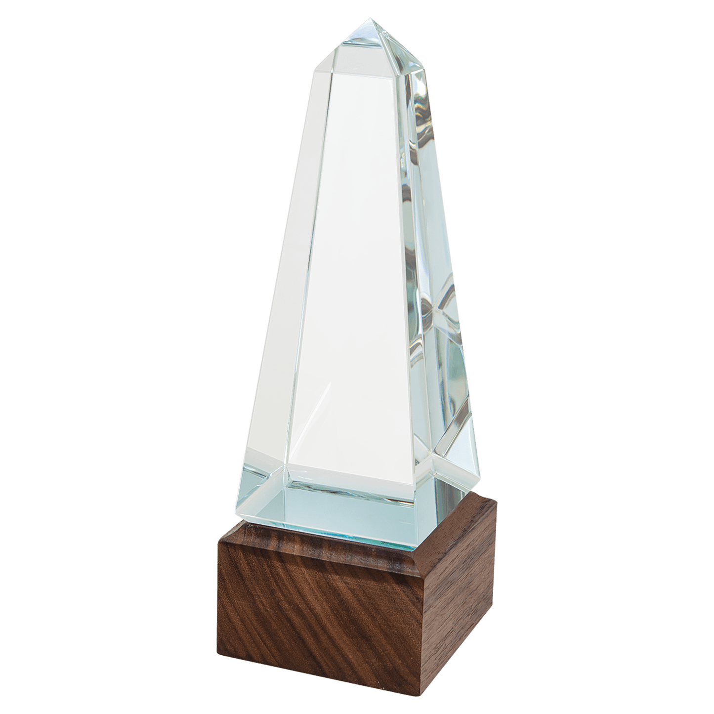 Obelisk Sierra Glass with Walnut Base - Awards & More #