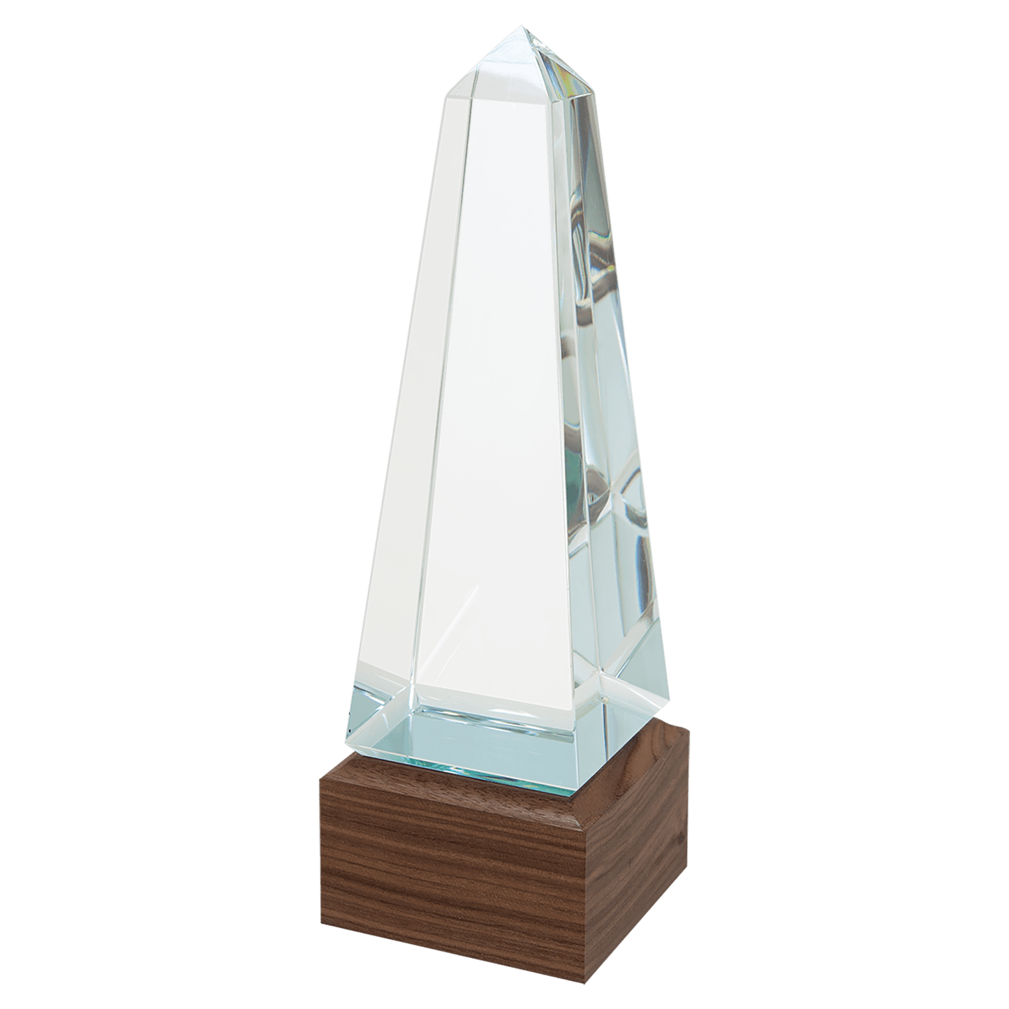 Obelisk Sierra Glass with Walnut Base - Awards & More #