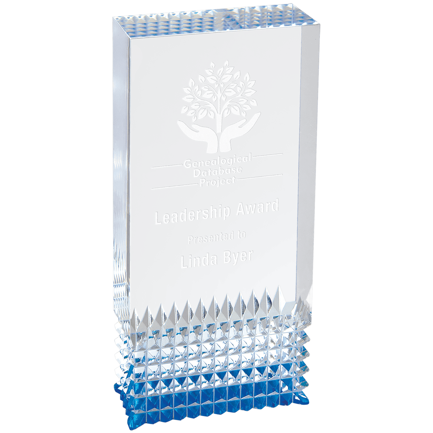 Tribute Acrylic Award - Blue - Awards & More #