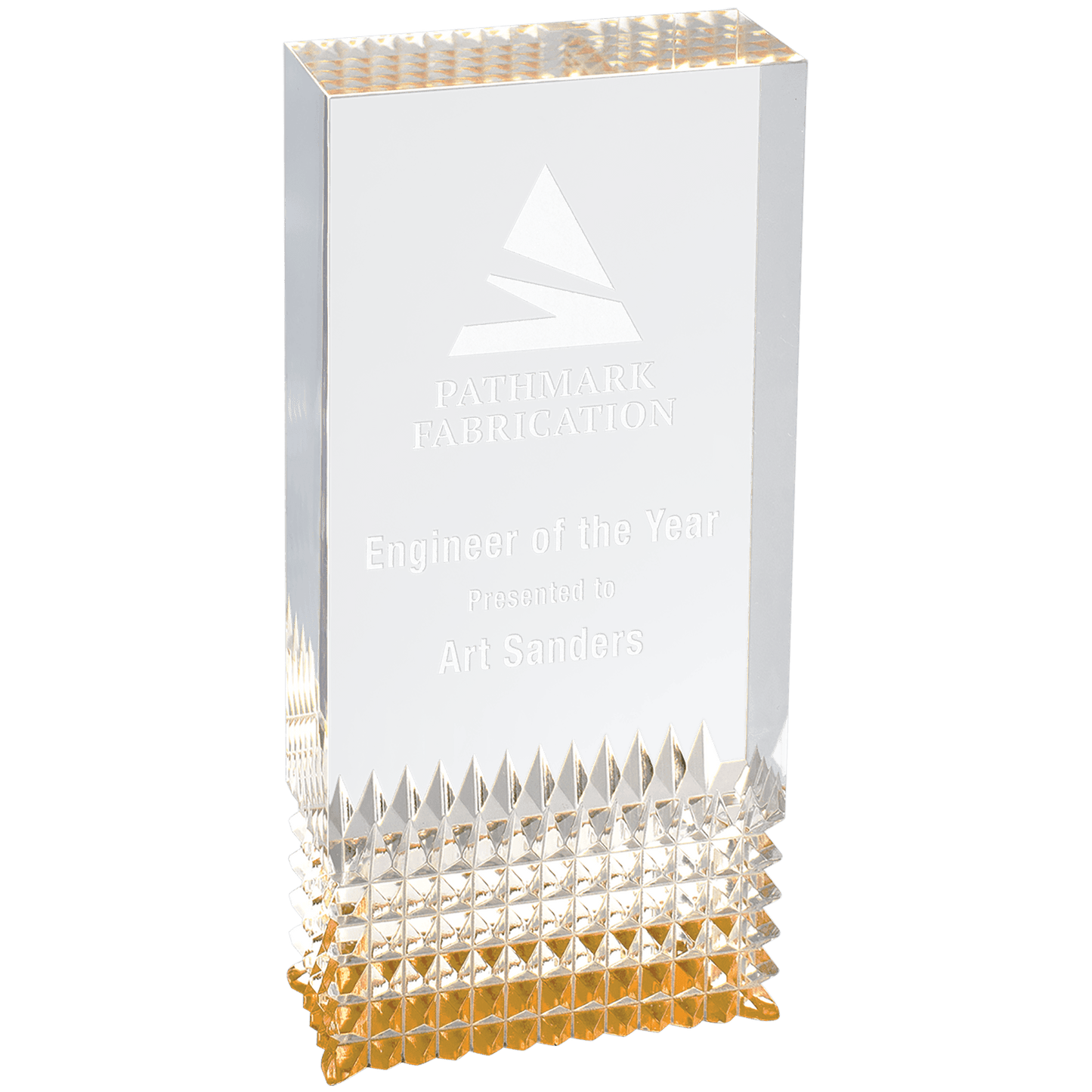 Tribute Acrylic Award - Gold - Awards & More #