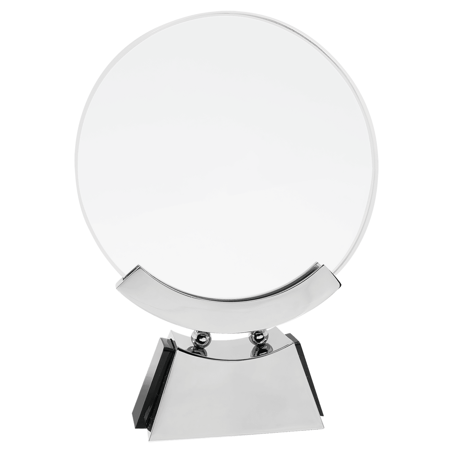 Round Voyager Glass with Base - Silver/Black - Awards & More #