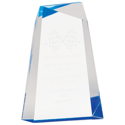 Facet Wedge Acrylic - Blue - Awards & More #