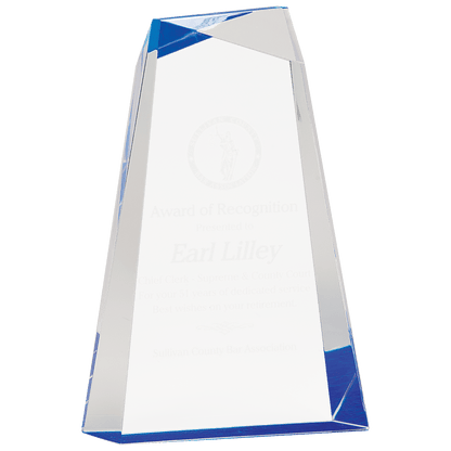 Facet Wedge Acrylic - Blue - Awards & More #