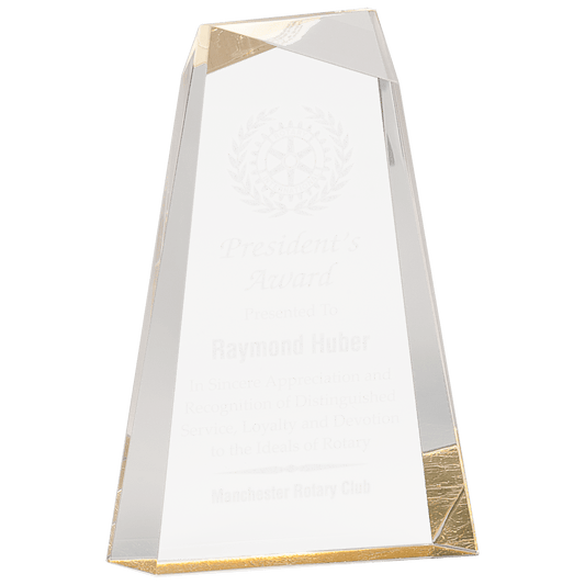 Facet Wedge Acrylic - Gold - Awards & More #
