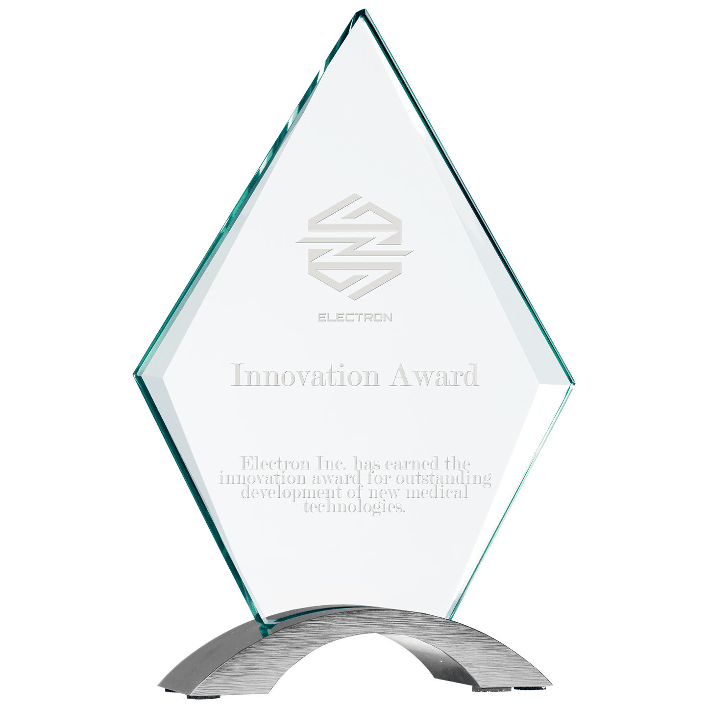 Diamond Cosmic Glass with Base - Silver - Awards & More #