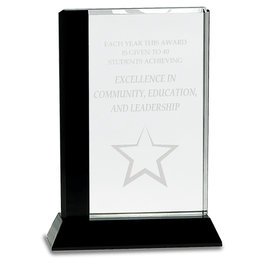 Edge Crystal with Base - Black - Awards & More #
