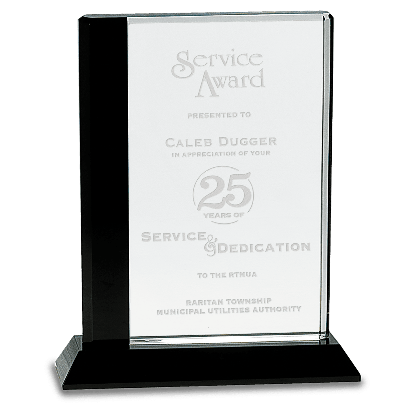 Edge Crystal with Base - Black - Awards & More #