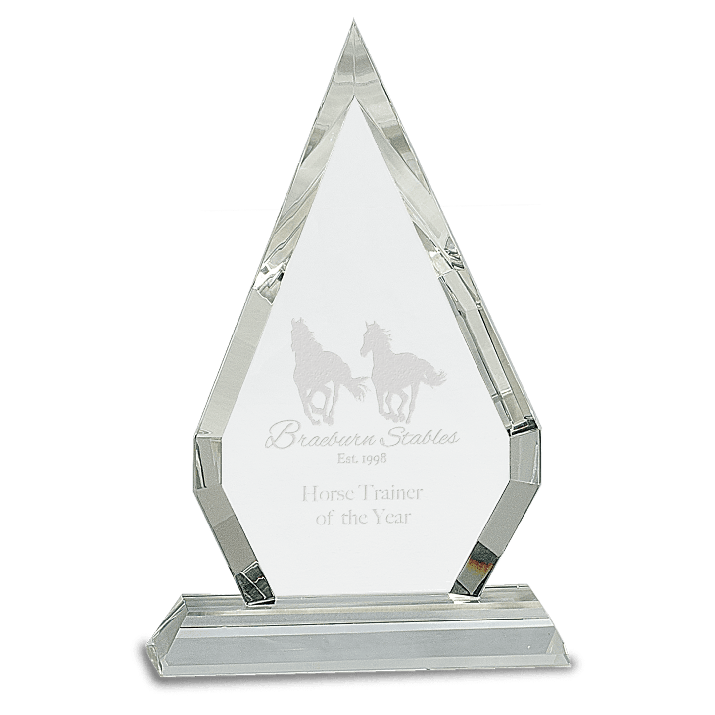 Crystal Rhombus with Pedestal Base - Clear - Awards & More #