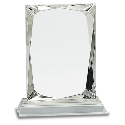 Rectangle Crystal on Base - Clear - Awards & More #