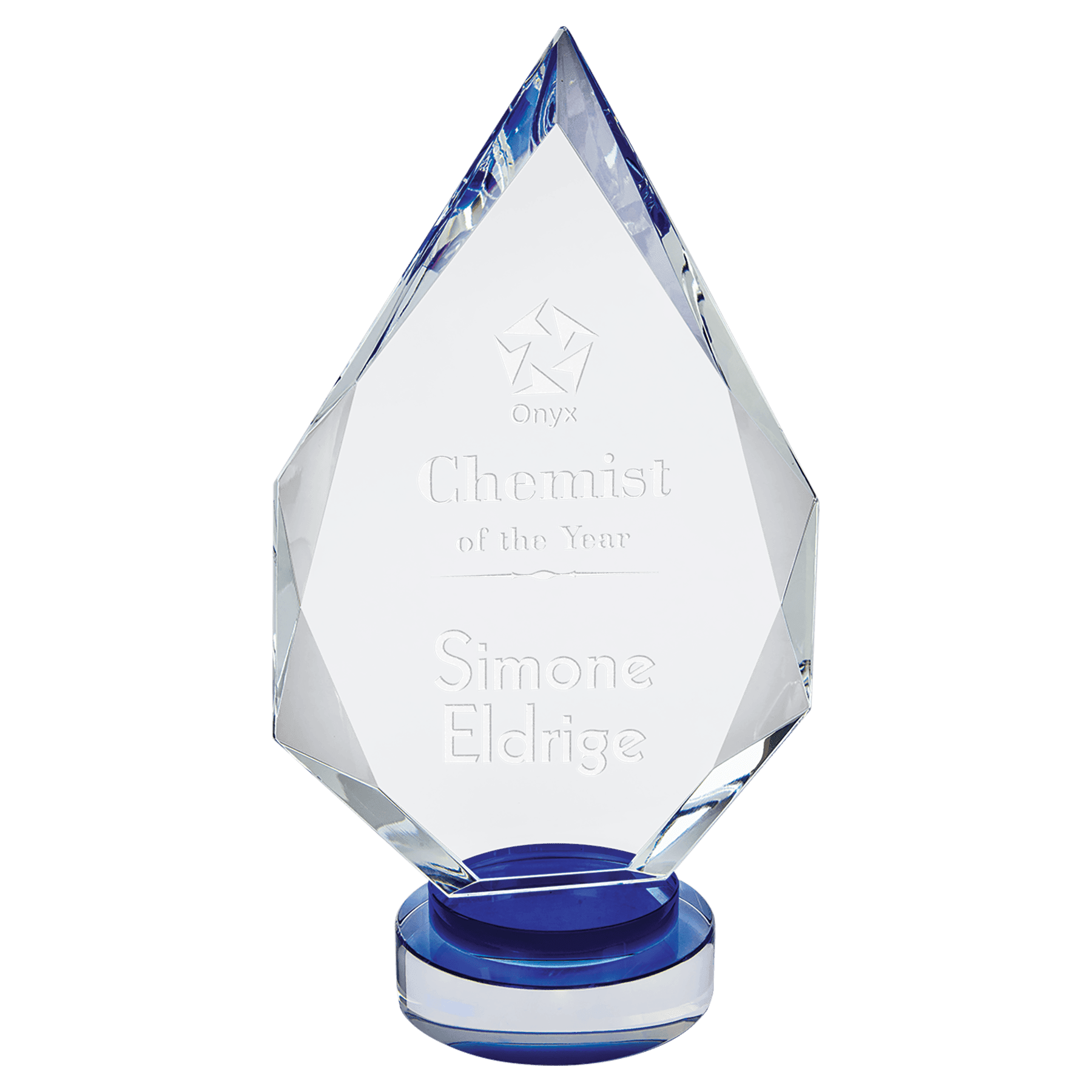 Diamond Crystal with Round Base - Blue - Awards & More #