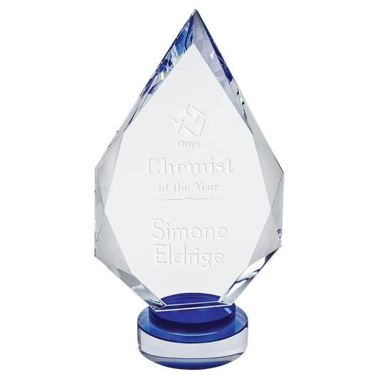 Diamond Crystal with Round Base - Blue - Awards & More #