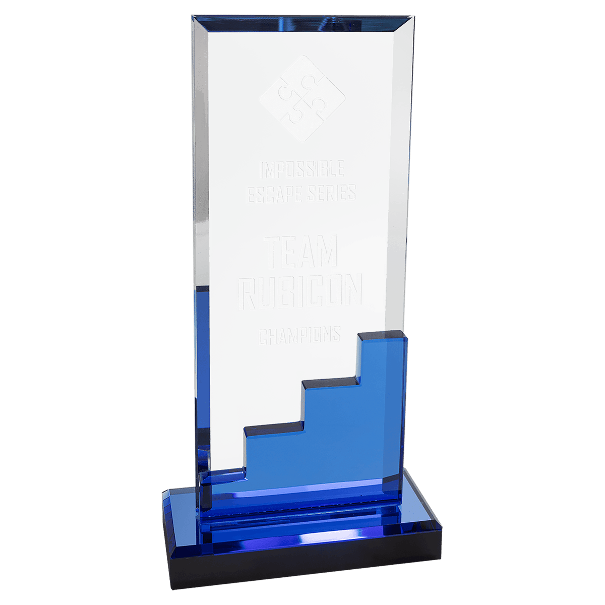 Crystal Staircase with Mirror Base - Blue - Awards & More
