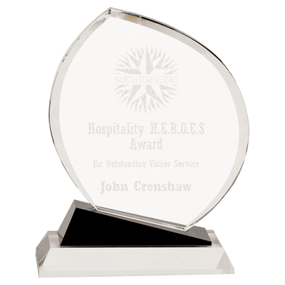 Oblong Crystal with Black Accents - Awards & More #