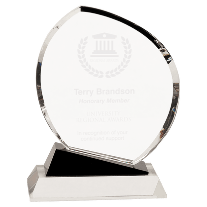 Oblong Crystal with Black Accents - Awards & More #