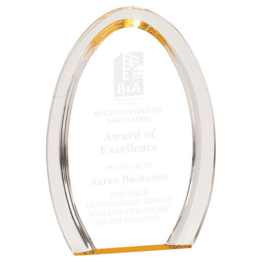 Oval Halo Acrylic - Gold - Awards & More #