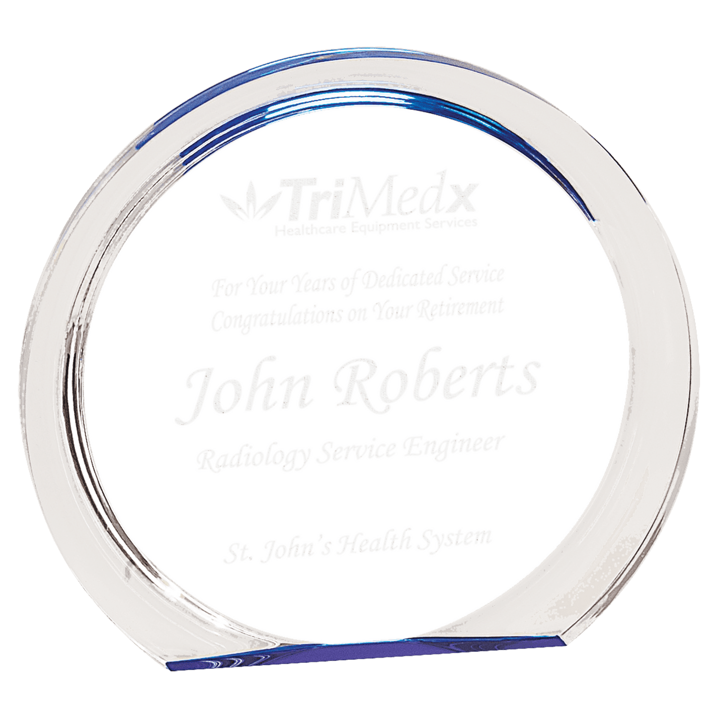 Round Halo Acrylic - Blue - Awards & More #