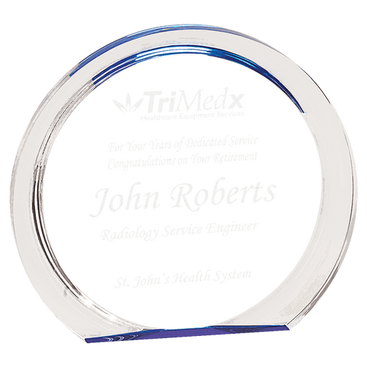Round Halo Acrylic - Blue - Awards & More #