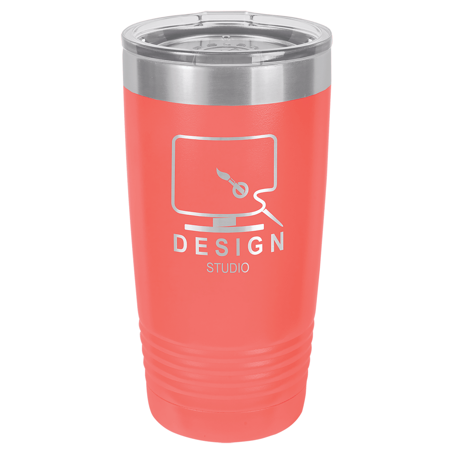 20 oz. Ringneck Tumbler with Clear Lid - Custom Engraving