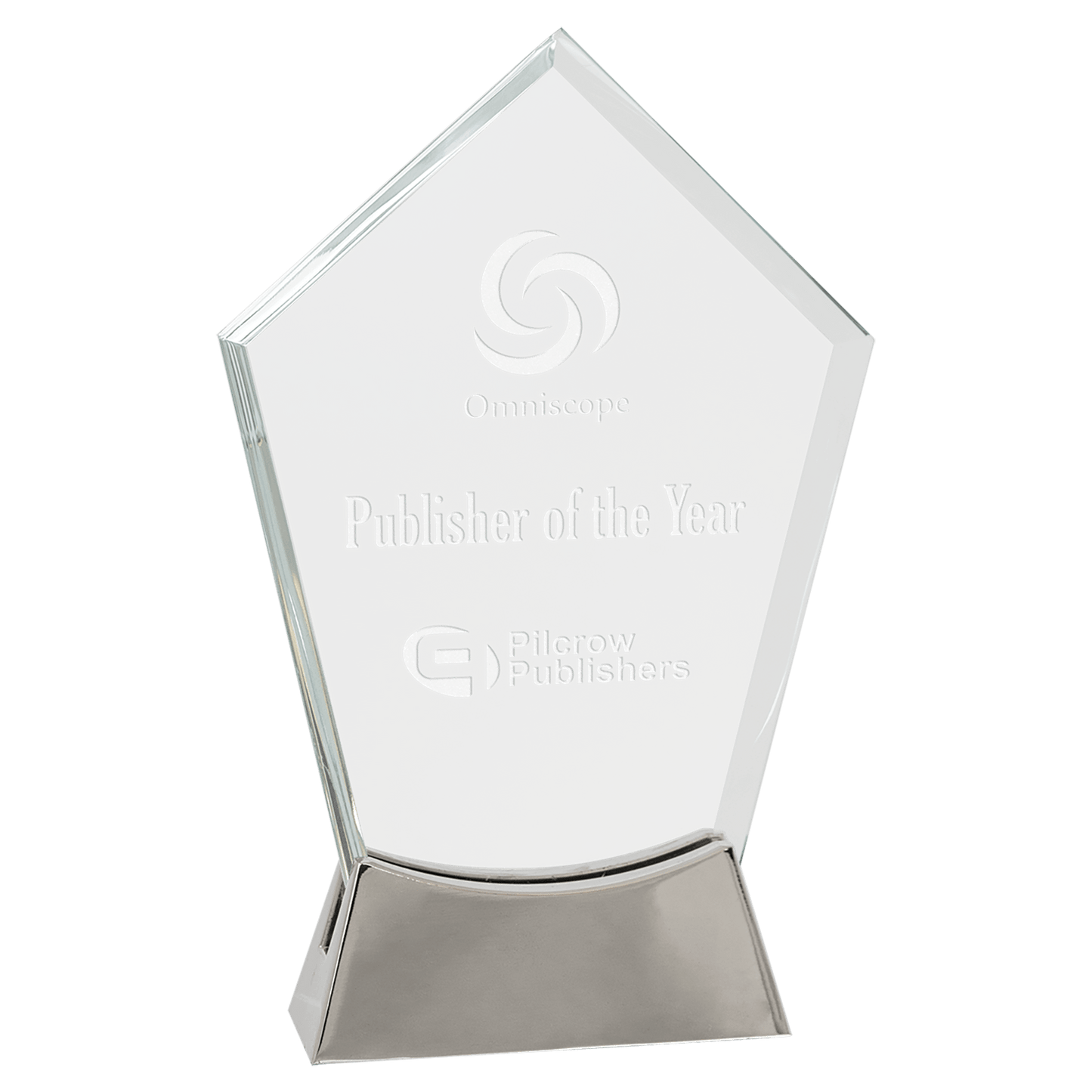 Peak Platinum Glass with Full Metal Base - Awards & More #