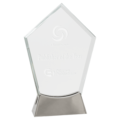 Peak Platinum Glass with Full Metal Base - Awards & More #