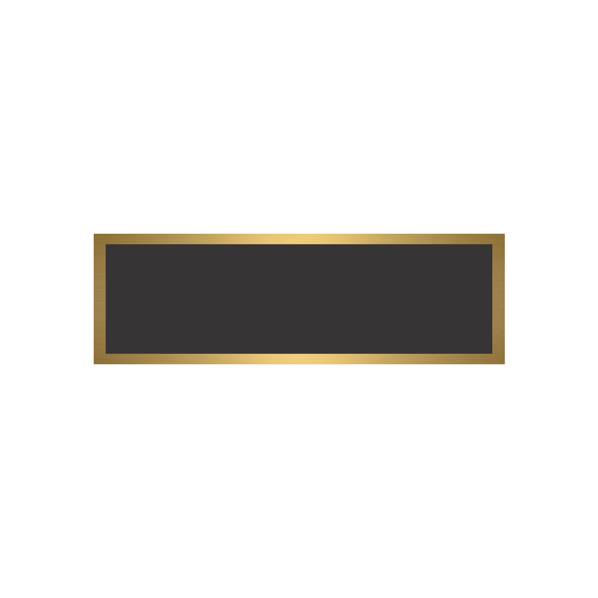Black Brass Plate with Gold Border - Awards & More #