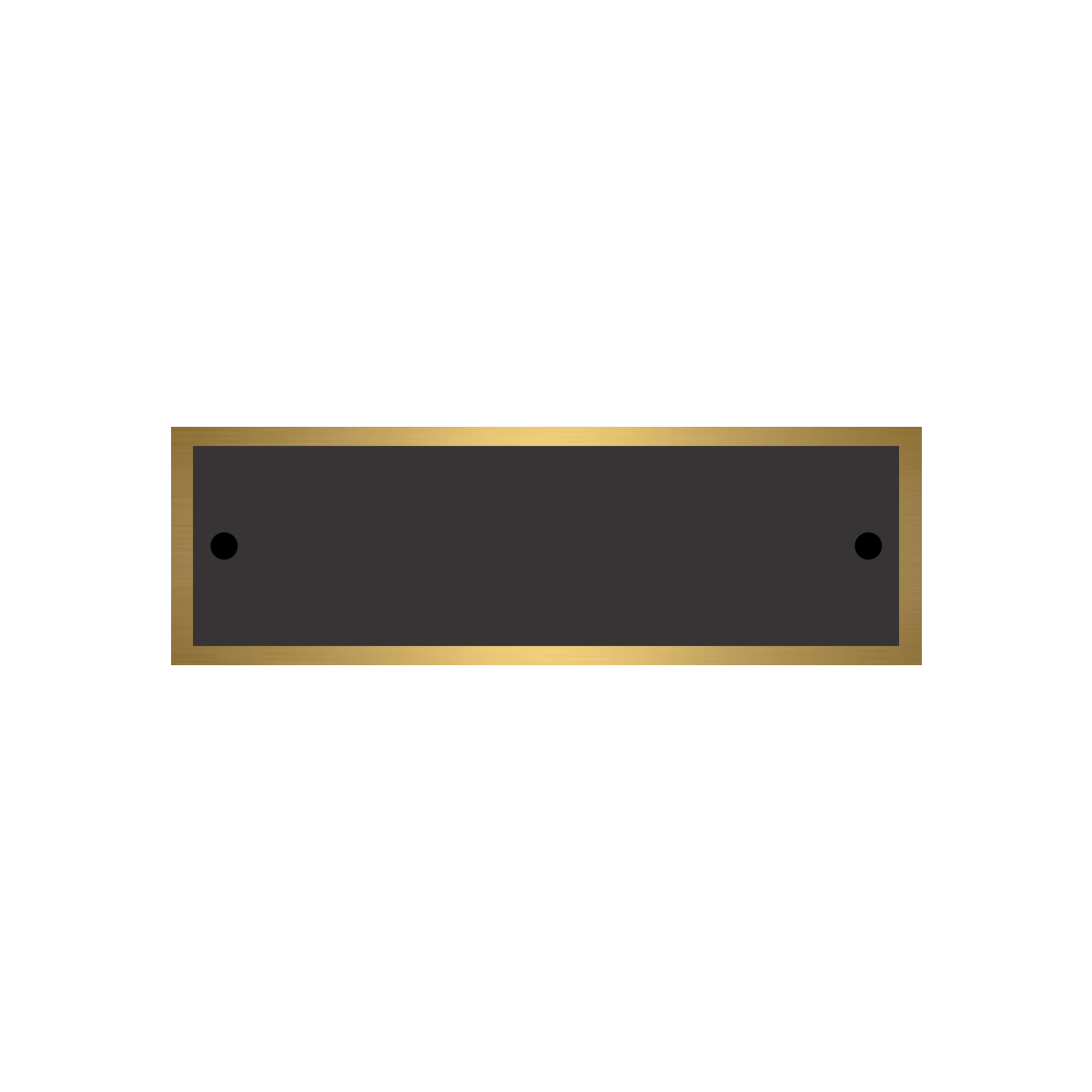 Black Brass Plate with Gold Border - Awards & More #