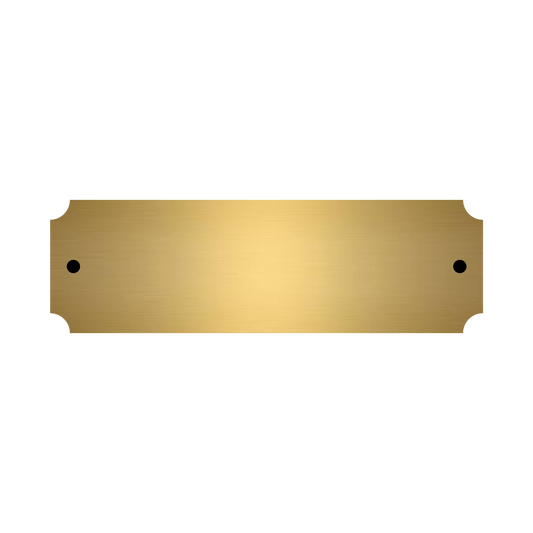 Satin Gold Brass Plate with Corner Notches - Awards & More #