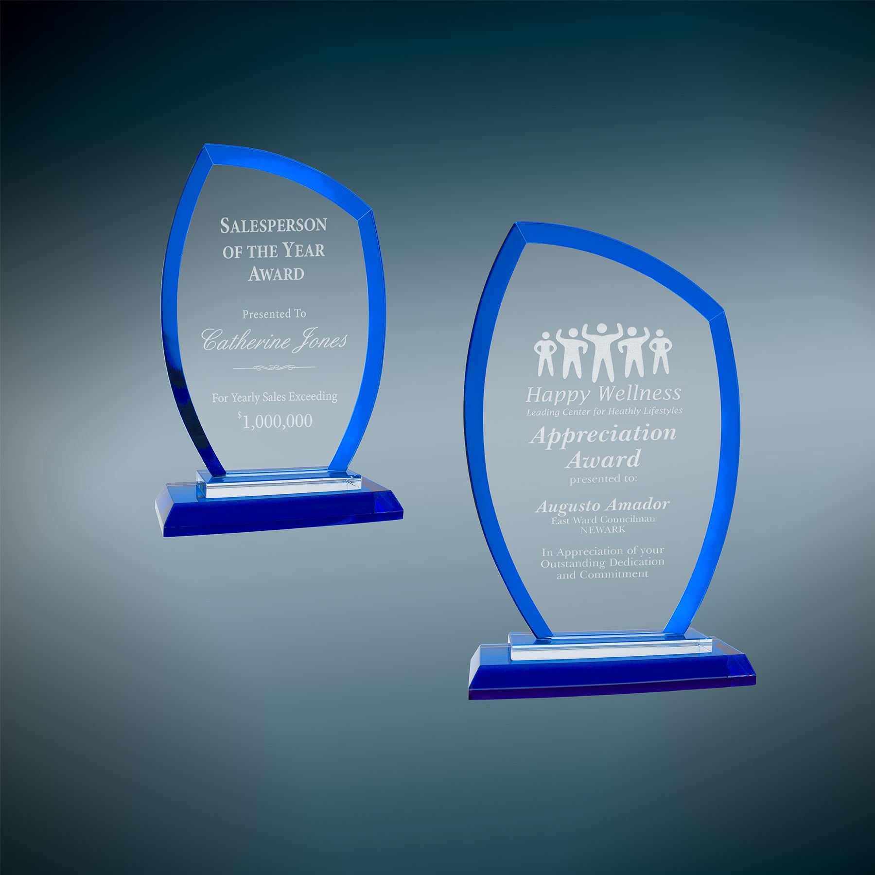 Peak Regal Glass - Blue - Awards & More #