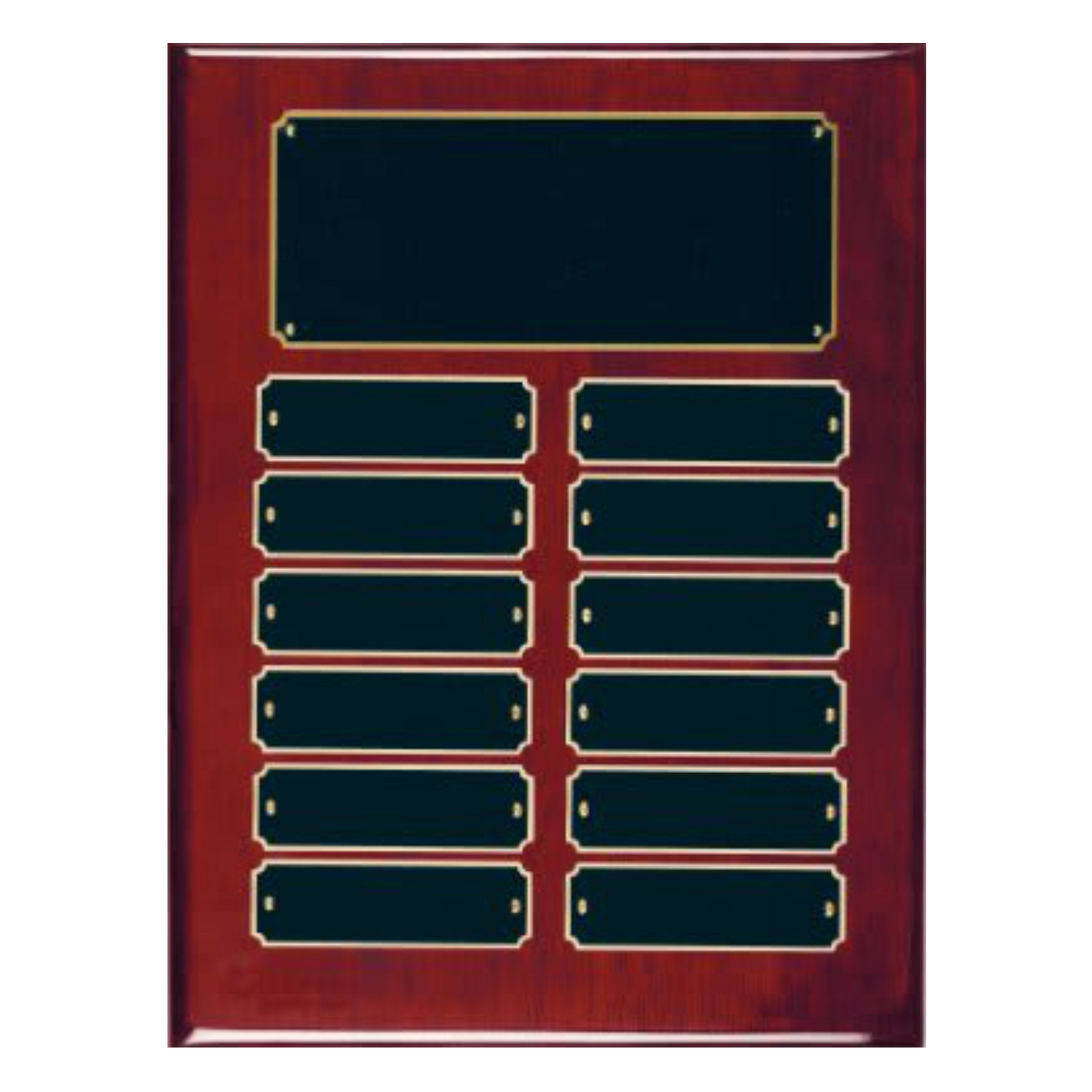Recognition Perpetual Plaque - Rosewood Piano Finish and Black Brass