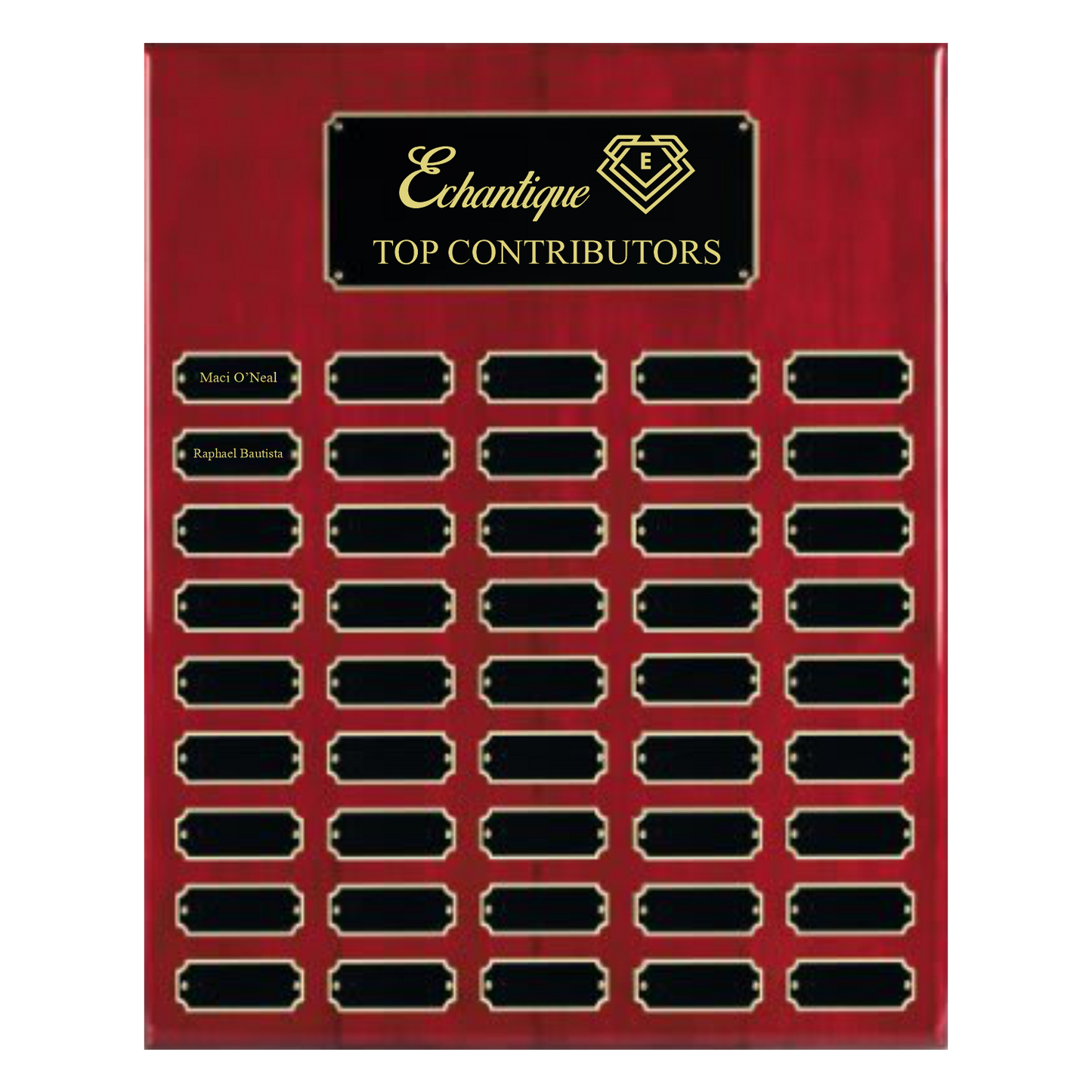 Recognition Perpetual Plaque - Rosewood Piano Finish and Black Brass