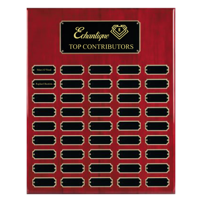 Recognition Perpetual Plaque - Rosewood Piano Finish and Black Brass