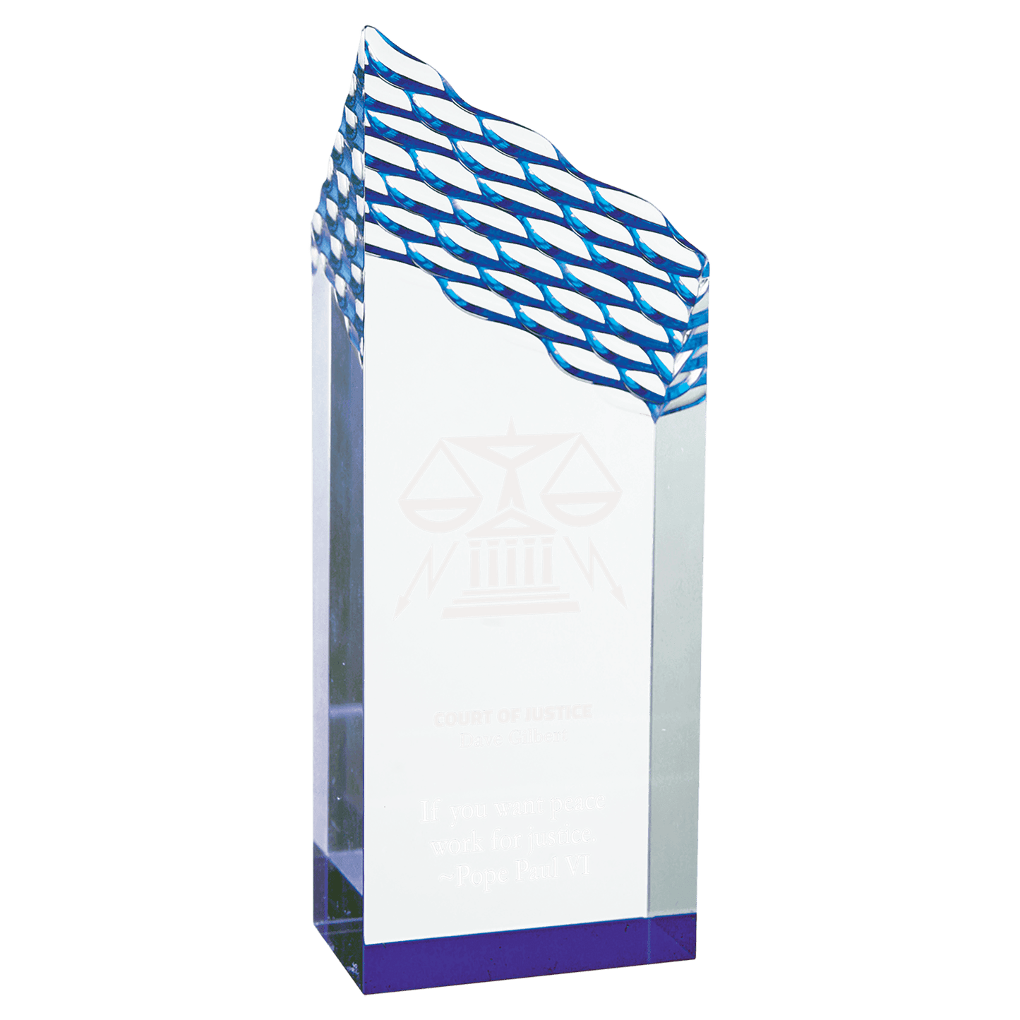 Riptide Acrylic - Blue - Awards & More
