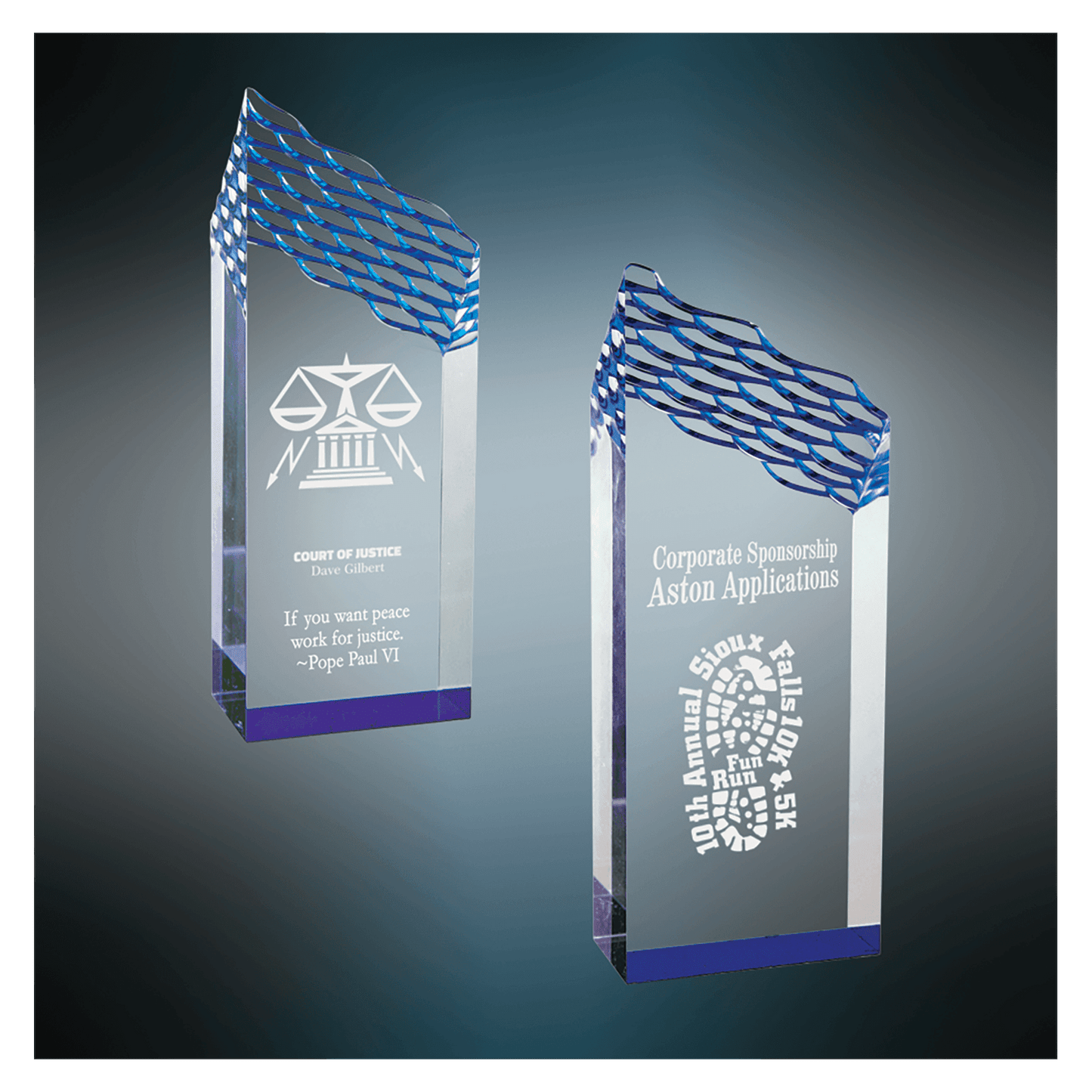 Riptide Acrylic - Blue - Awards & More