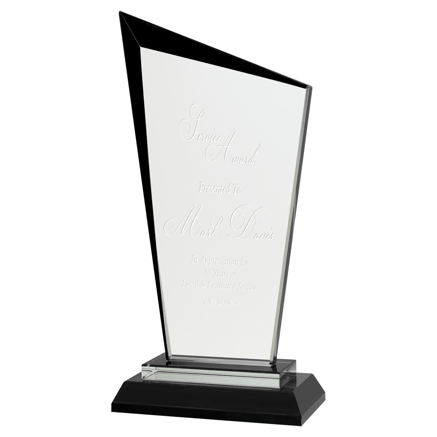 Razor Glass Award - Black - Awards & More #
